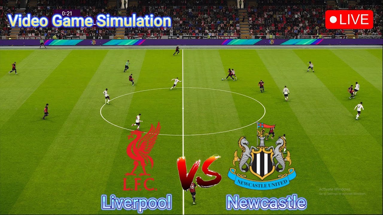 🔴LIVE : Liverpool vs Newcastle | Premier League - Round 24 | Video Game Simulation