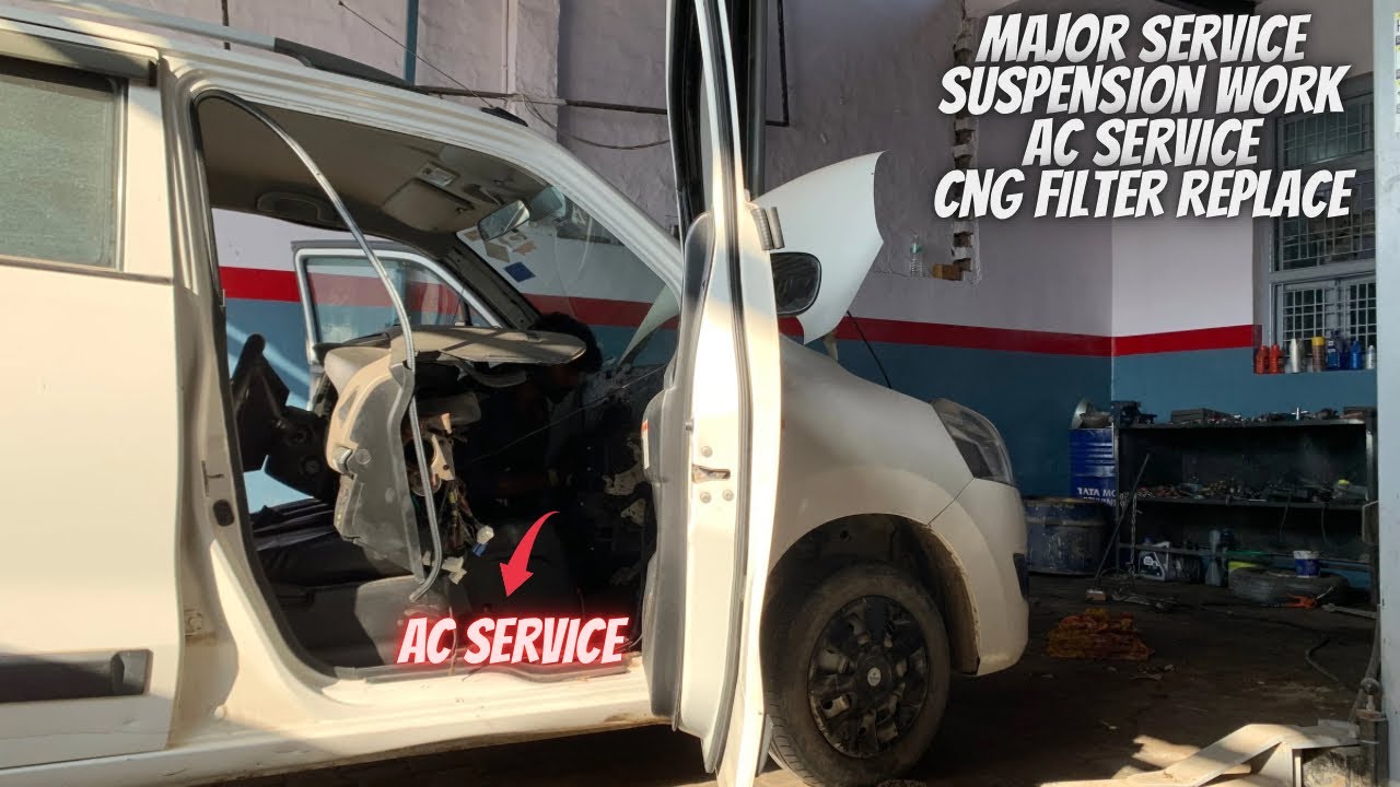 Maruti suzuki wagonr major service cost || Ac service,suspension work,full service done