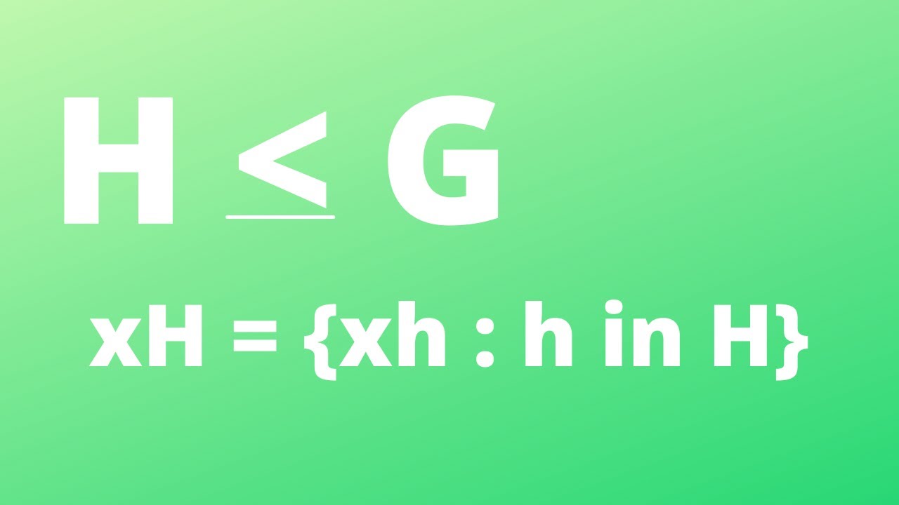 What are left and right cosets?