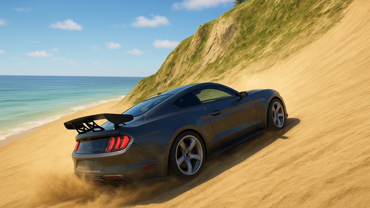 Off-Road Mustang Drift 😱 Crazy Control on Dirt Road ‎⁨@drag1h