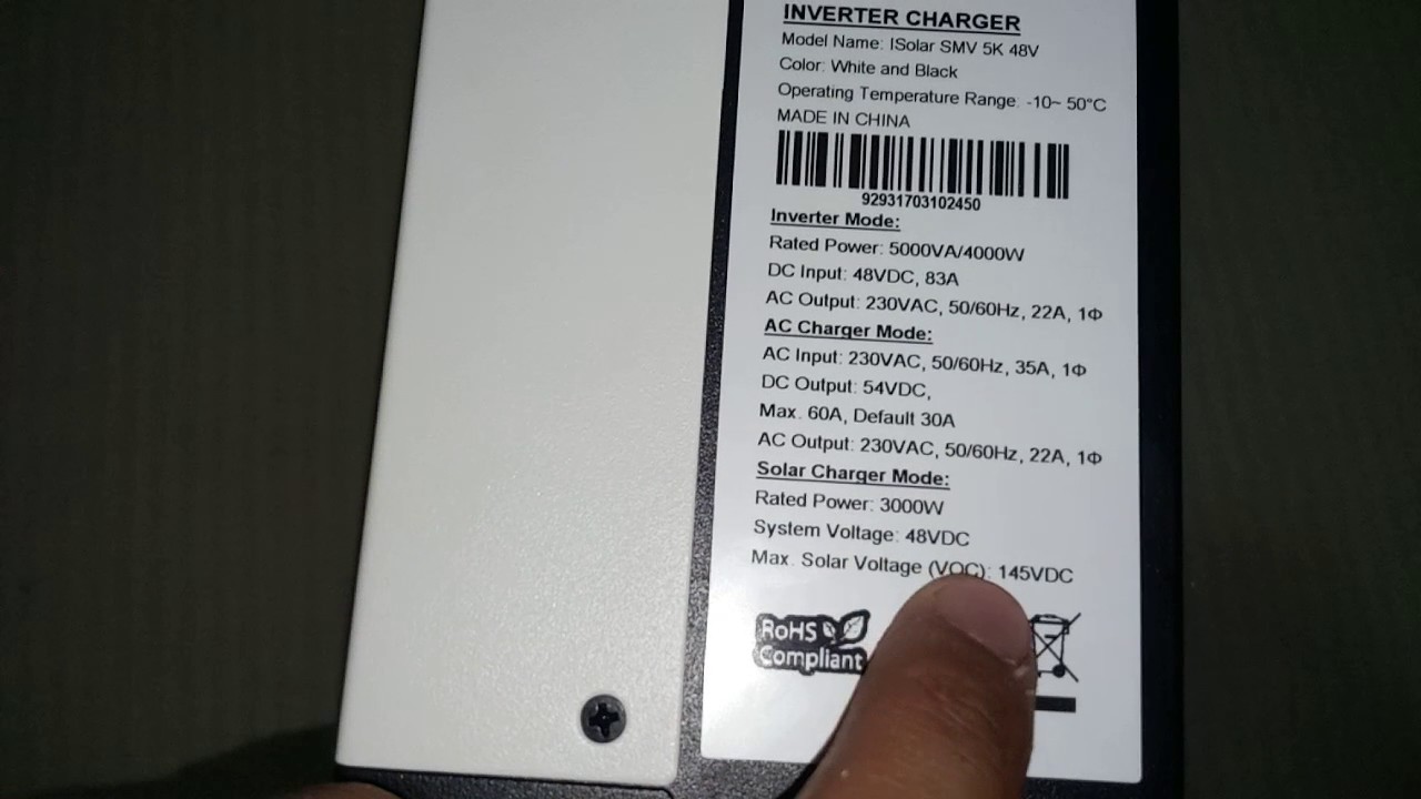Inversor hibrido offgrid 5kva 4000w da EASUN POWER