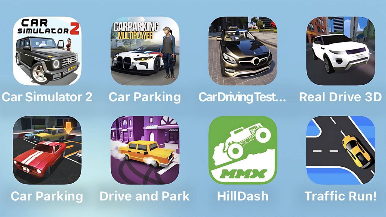 Car Simulator 2, Car Parking, Car Driving Test, Real Drive 3D and More Car Games iPad Gameplay