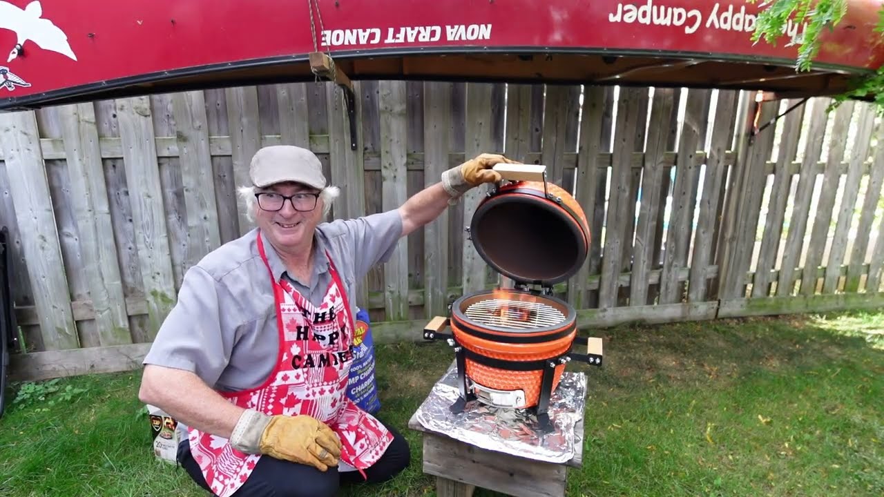 London Sunshine Kamado Grill 13 дюймов Копченая форель (первый раз)
