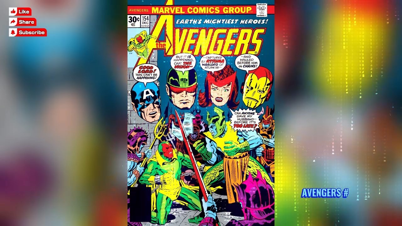 История комиксов Marvel: Мстители #154 (декабрь 1976 г.) #marvelcomics #avengers Ⓐ