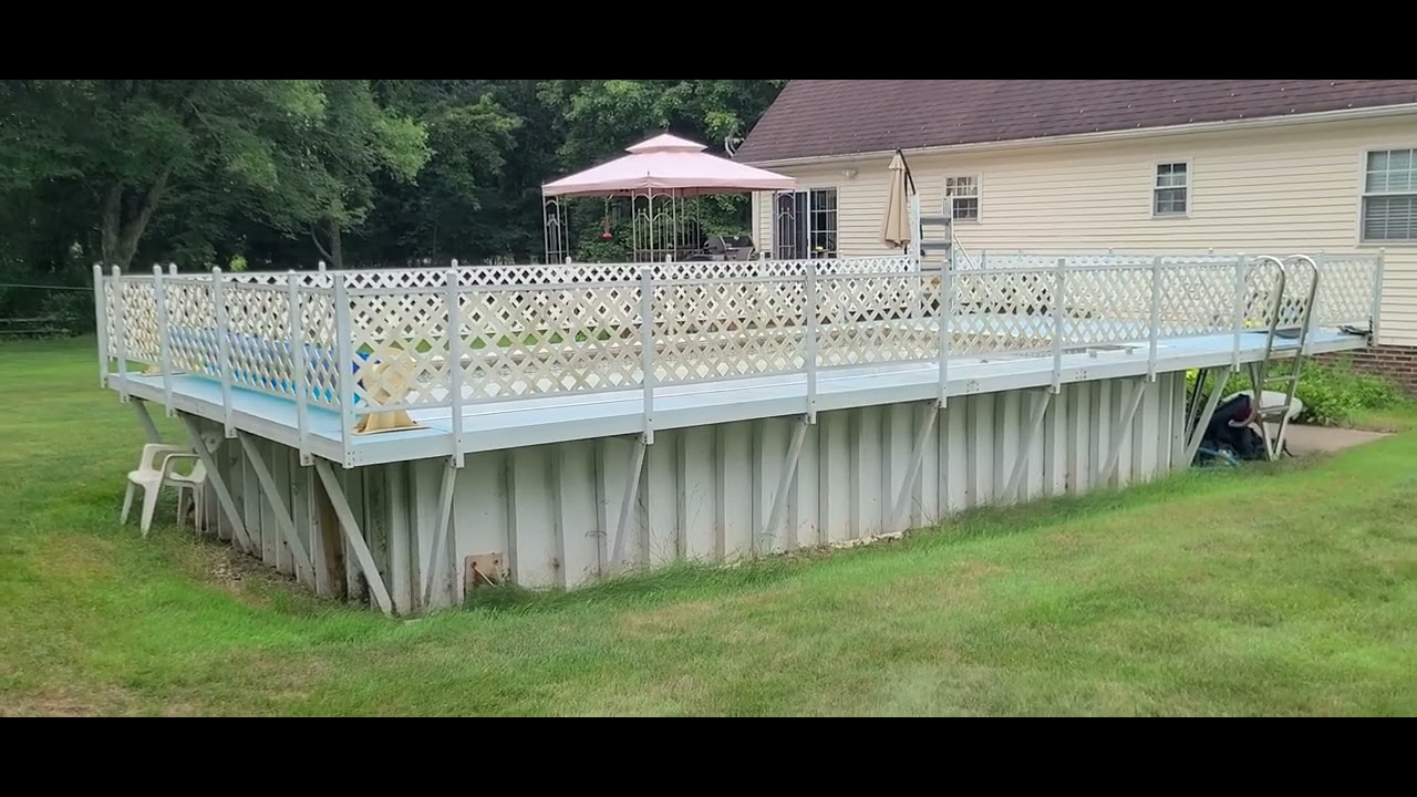 12x24 Kayak pool teardown and rebuild #1