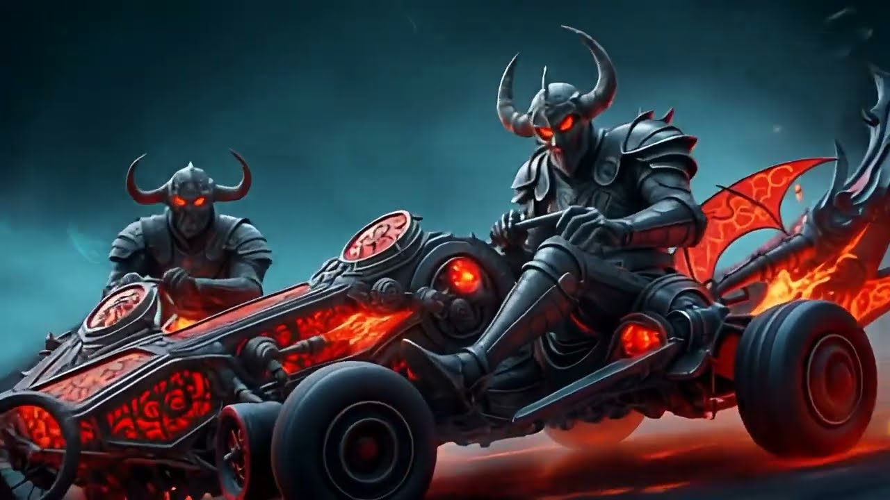 Knight & Demon Racers of the Apocalypse, created using Vidu Studio, #aianimation #vidu-studio #vidu