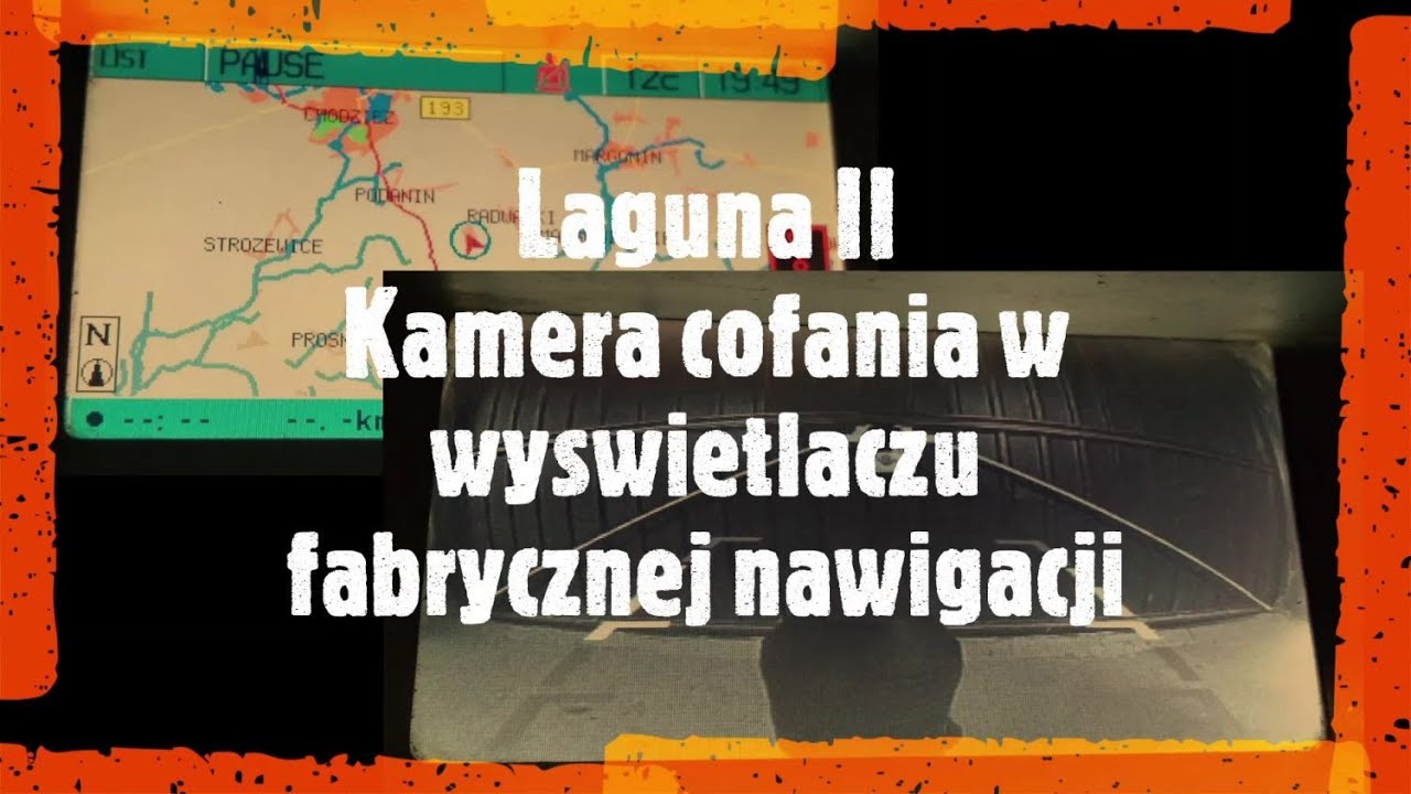 Renault Laguna II kamera cofania w wyświetlaczu fabrycznej nawigacji