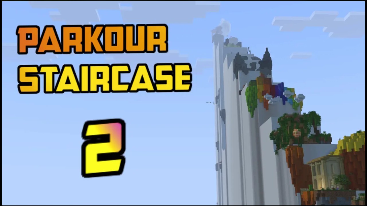 PARKOUR STAIRCASE 2 Part 3!!!! Minecraft custom map
