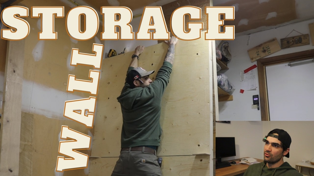 New wood storage wall build