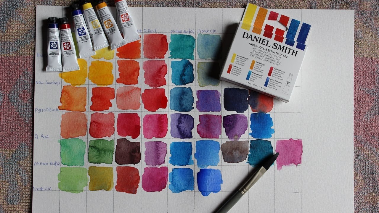 Daniel Smith Essentials Watercolor Set with Review and Color Swatches