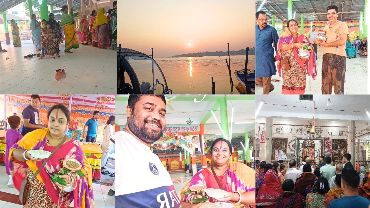 নামযজ্ঞ শেষে , নগর কীর্তন এবং দধি ভঙ্গ অনুষ্ঠান ।