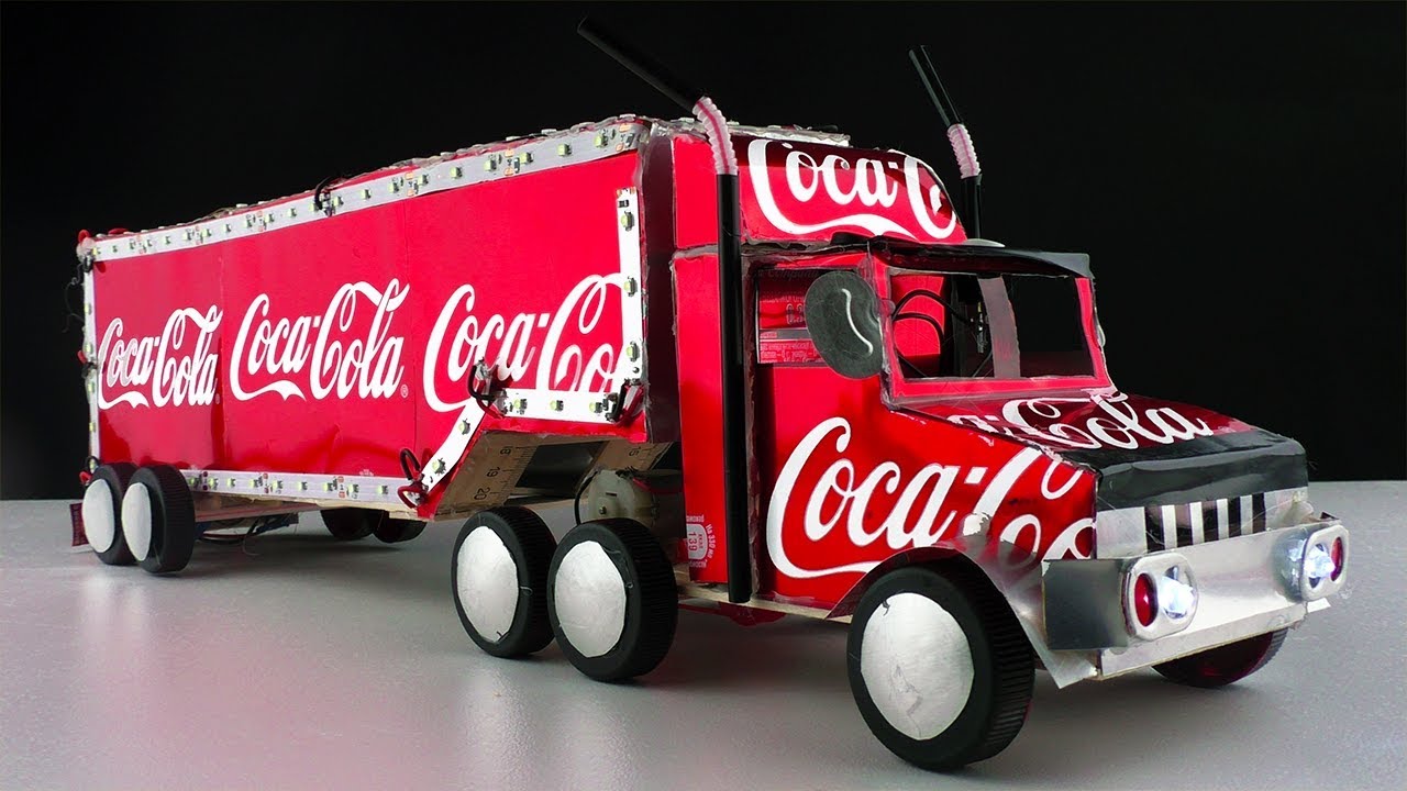 How To Make Coca Cola Trucks with DC Motor