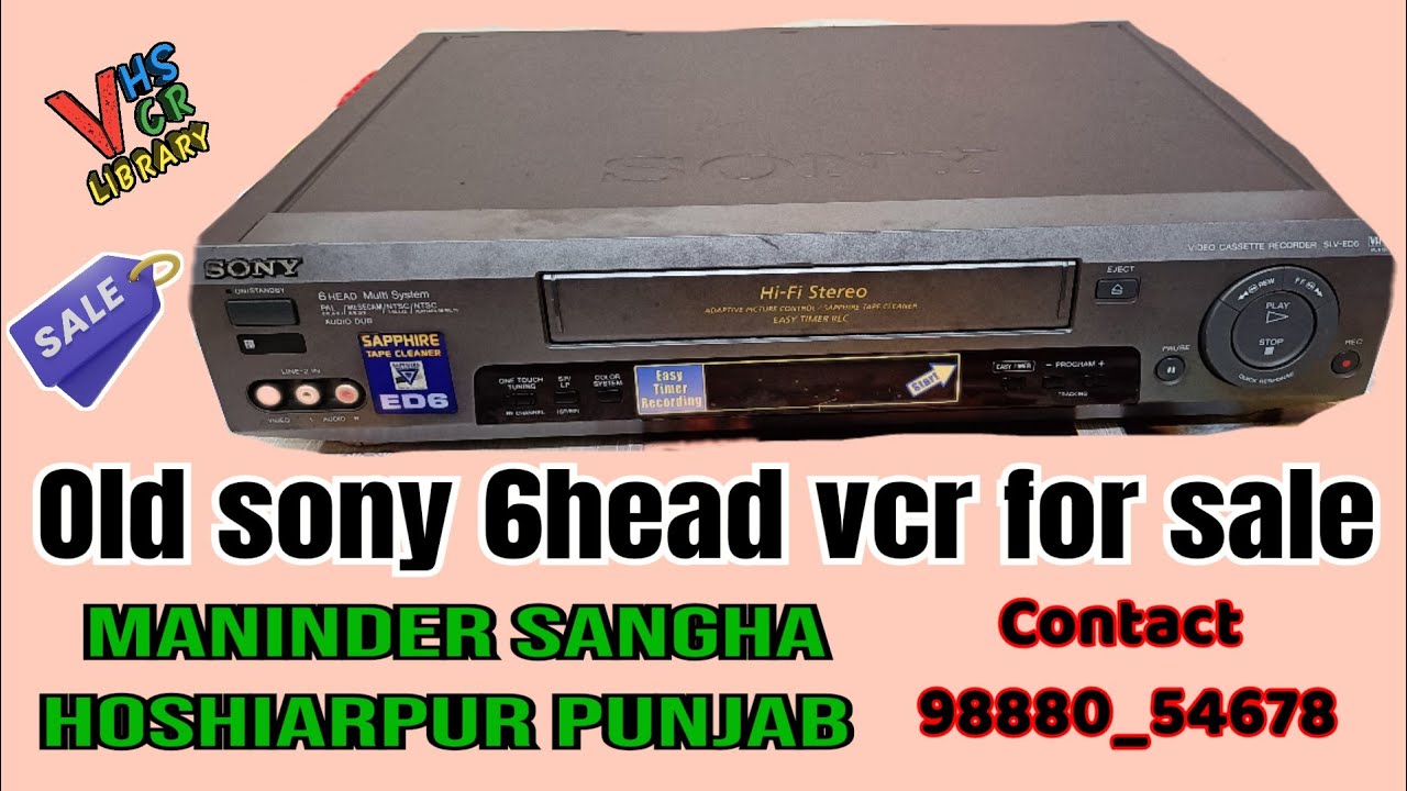 Old sony 6head vcr for sale 