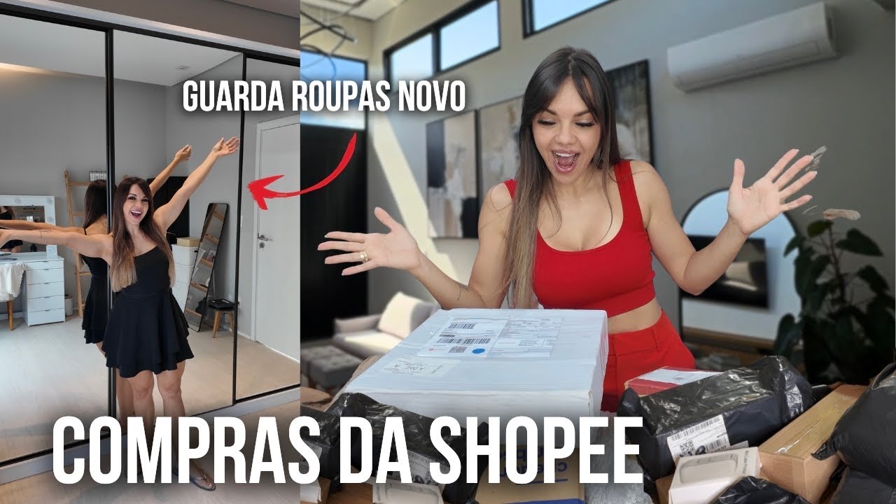 MEU GUARDA-ROUPAS E MUITAS COMPRINHAS DA SHOPEE!