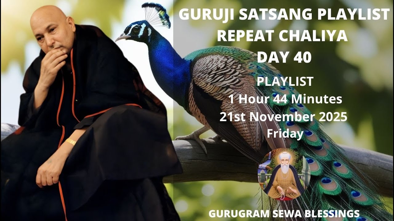 GURUGRAM SEWA BLESSINGS - GURUJI SATSANG PLAYLIST - REPEAT CHALIYA DAY 40 - 21ST NOVEMBER 2025