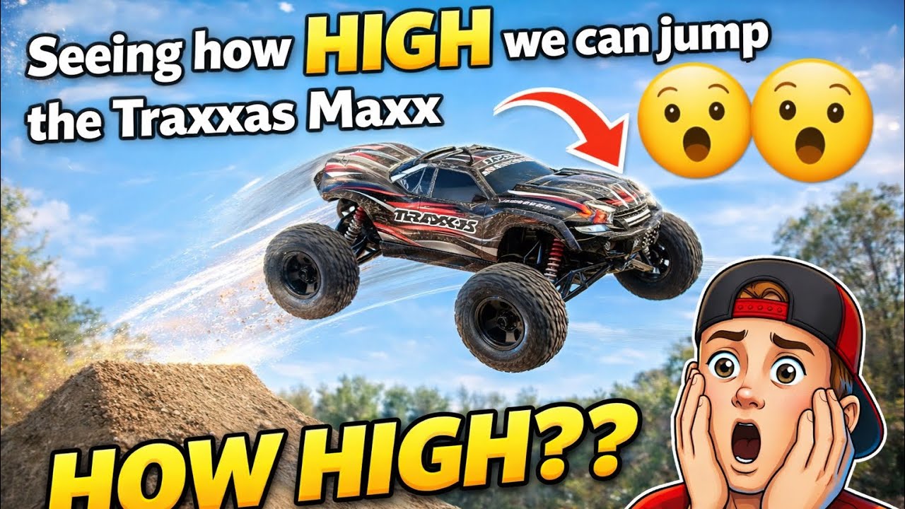 Прыжок Traxxas Maxx BIG AIR! Насколько высоко он может взлететь? 🚀 #TraxxasMaxx #RCBashing #bigairrc