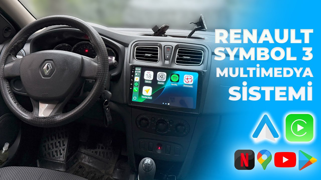 Renault Symbol 3 (2013 - 2020) CarPlay ve AndroidAuto Destekli Android Multimedya Sistemi➡ 22-762