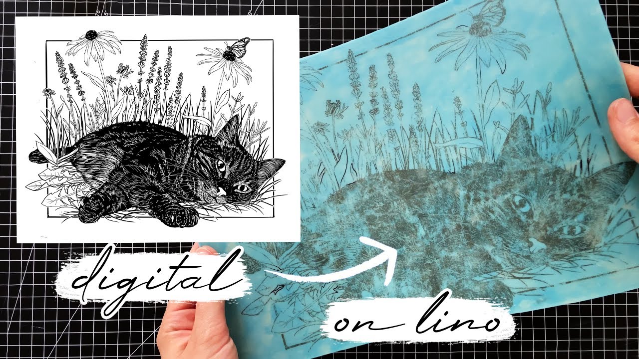 How I Transfer a Digital drawing onto a Lino block