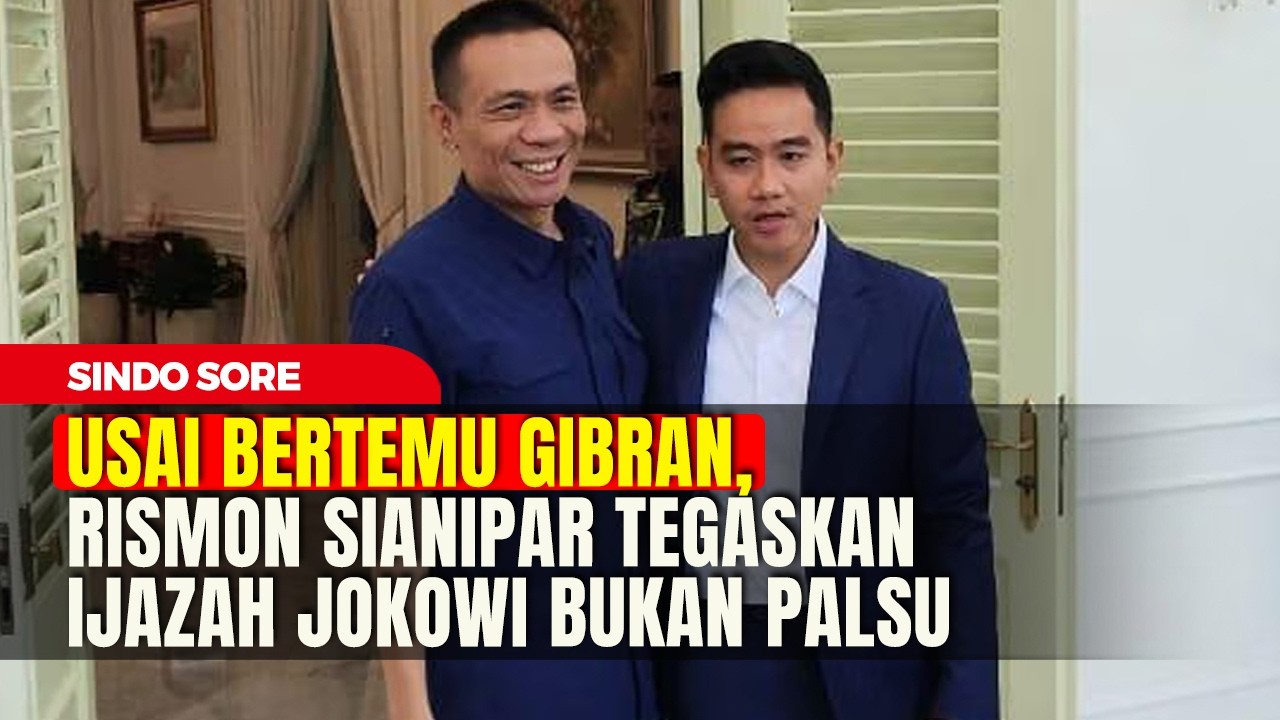 Usai Bertemu Gibran, Rismon Sianipar Tegaskan Ijazah Jokowi Bukan Palsu | Sindo Sore | 12/03