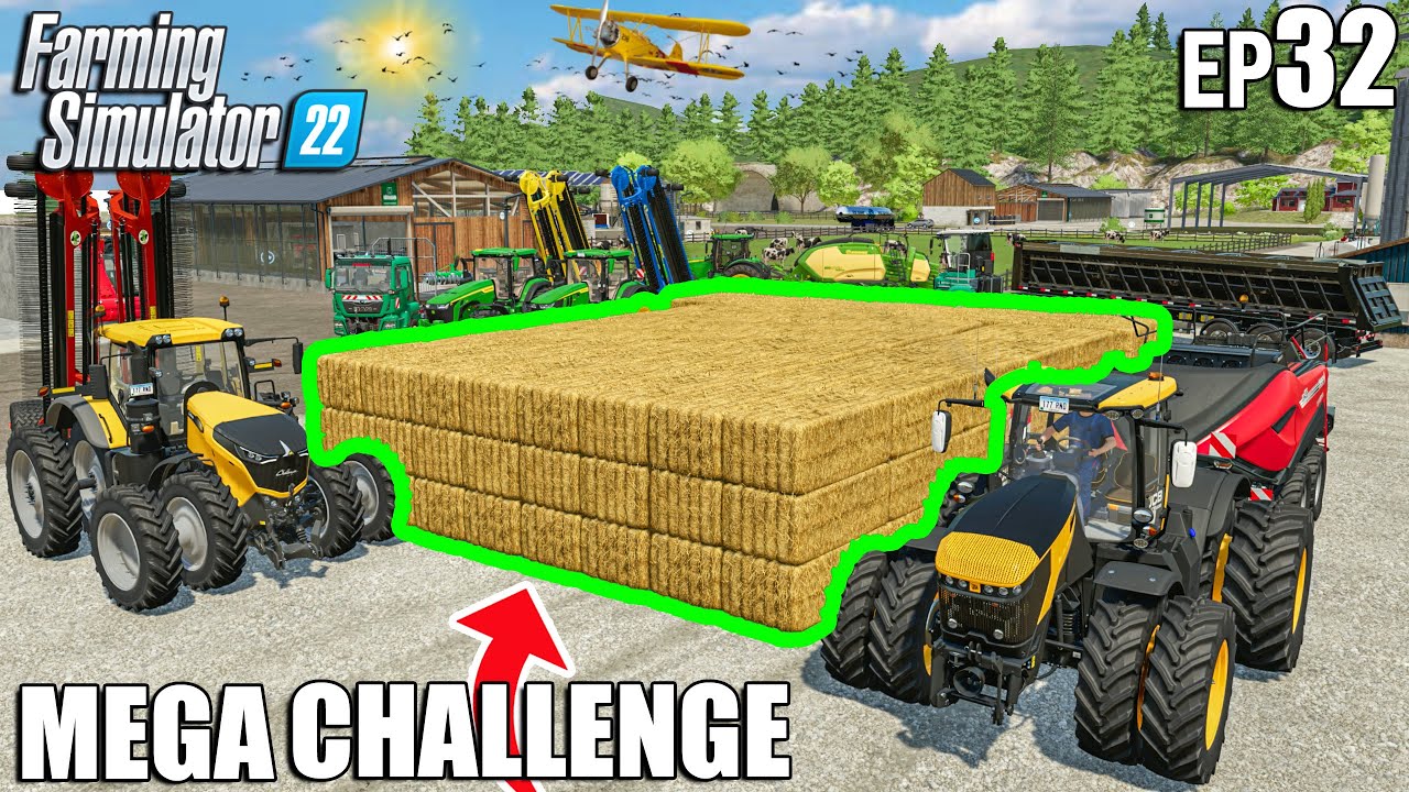 THIS IS HOW I turned 3.000.000 LITERS of STRAW into BALES | MEGA Challenge #32| Farming Simulator 22