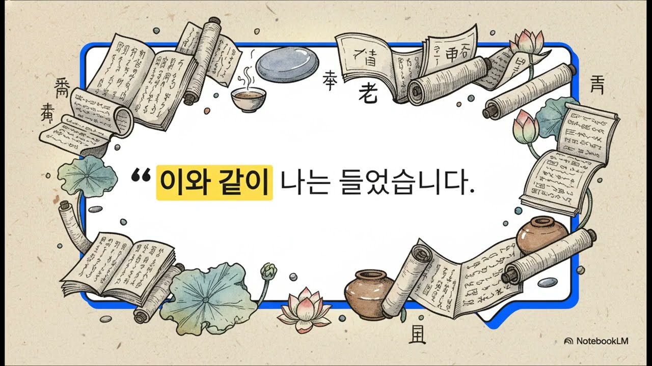 #금강경 1. 불교 경전 첫 구절의 비밀 #여시아문 #육성취