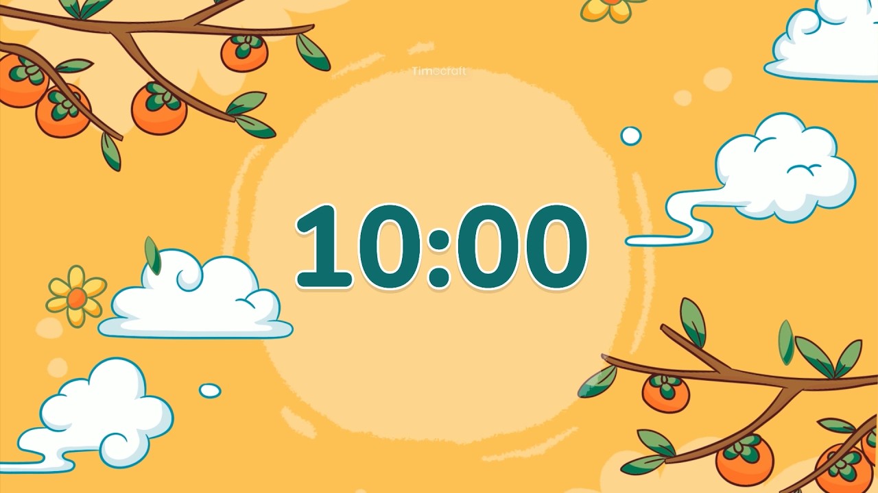 10 Minutes Study Timer with Relaxing Music | Cute Cartoon Nature Focus | Timecraft