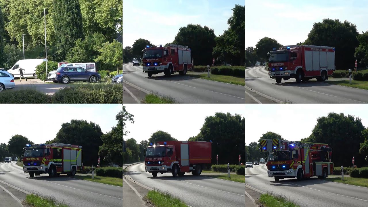 [🚅Zug kollidiert mit Fahrrad| Ankommende FF'ler🚨] Einsatzfahrten FF Hamminkeln zum Vollalarm