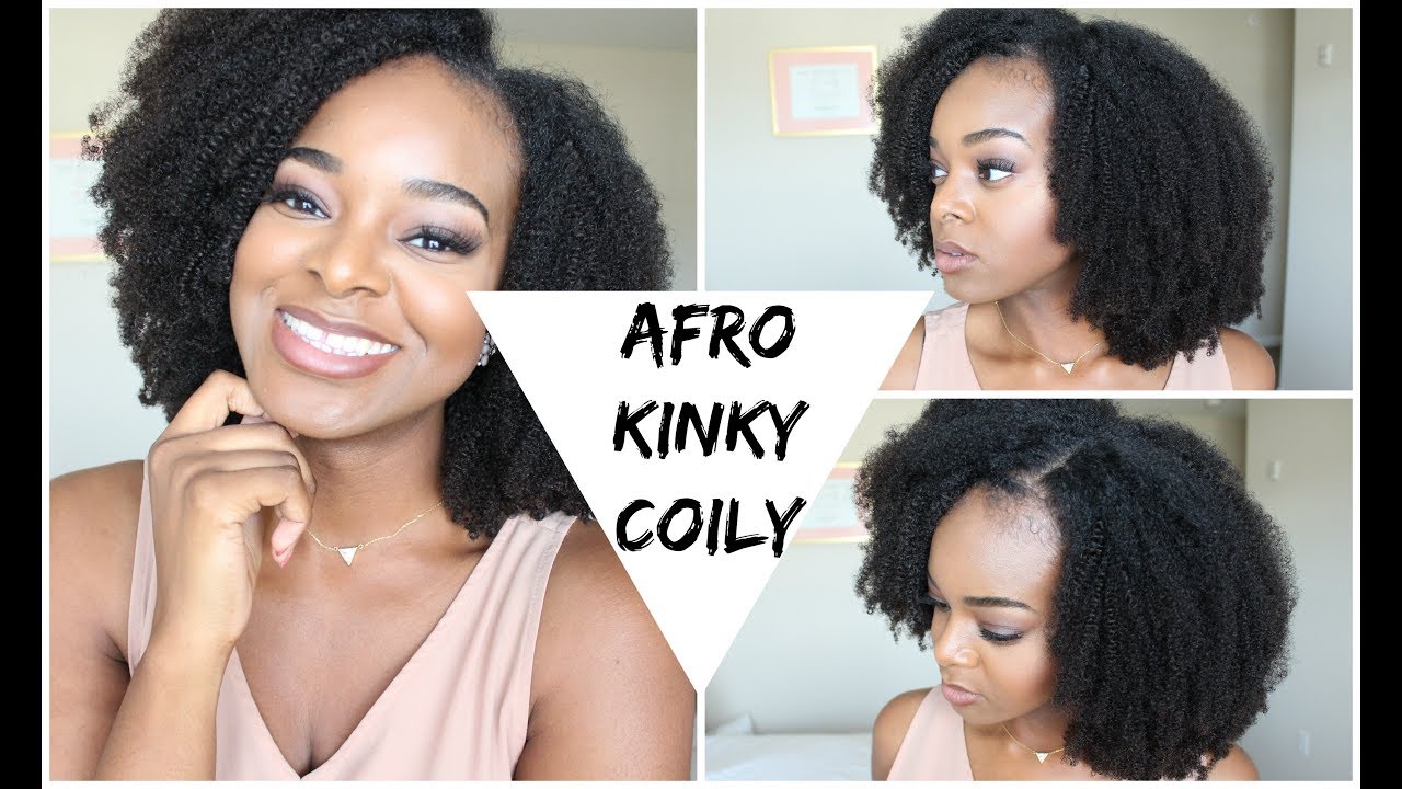 Kinky Curly Wig With Leave Out 4c Hair | Queen Weave Beauty - Ify Yvonne