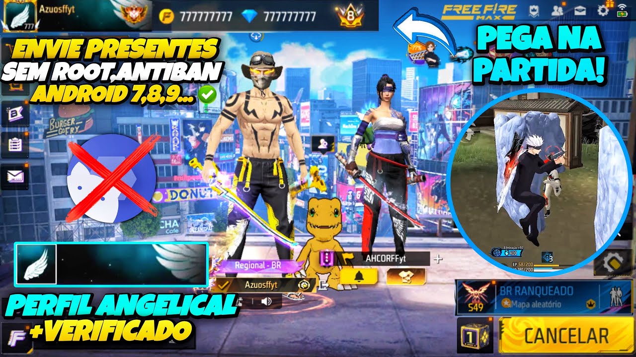 (ENVIANDO PRESENTES🎁) COMO COLOCAR UNLOCK ALL NO FREE FIRE, PEGANDO NA PARTIDA | LIBERE SKINS GR&Aacute;TIS