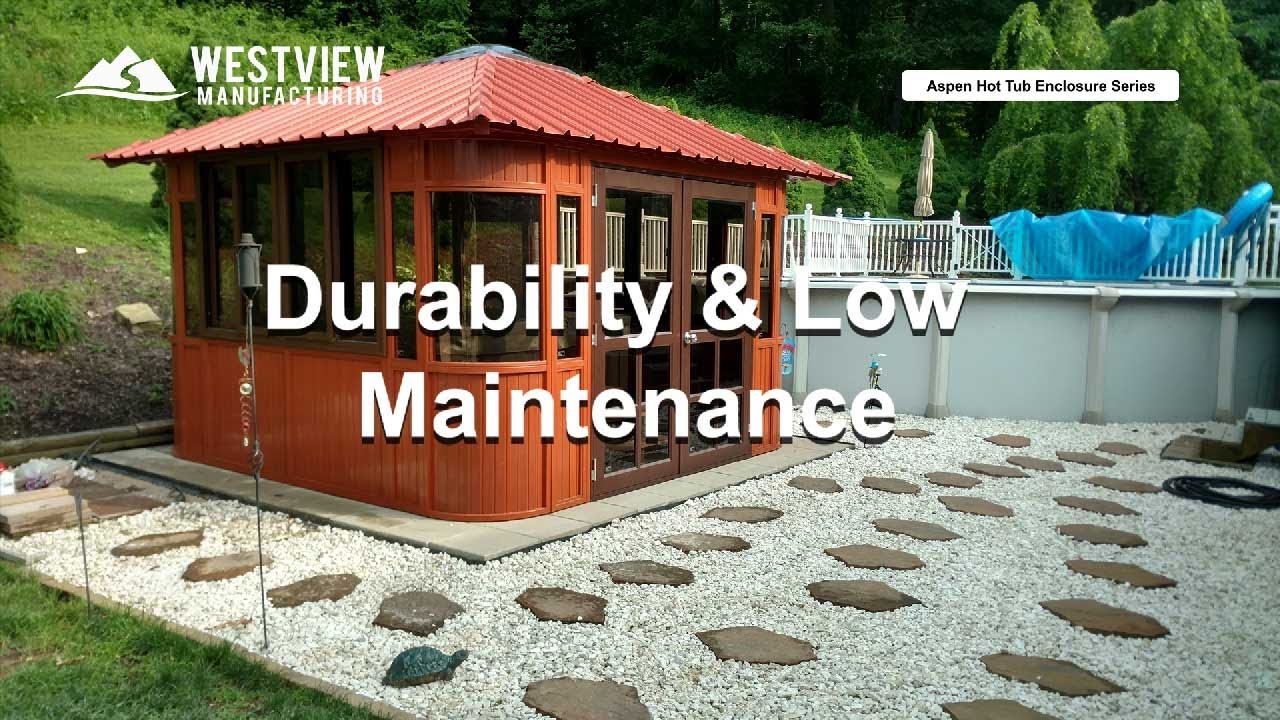 Aspen Collection: Elegantly Durable, Low-Maintenance Hot Tub Enclosures - Westviewmfg.com