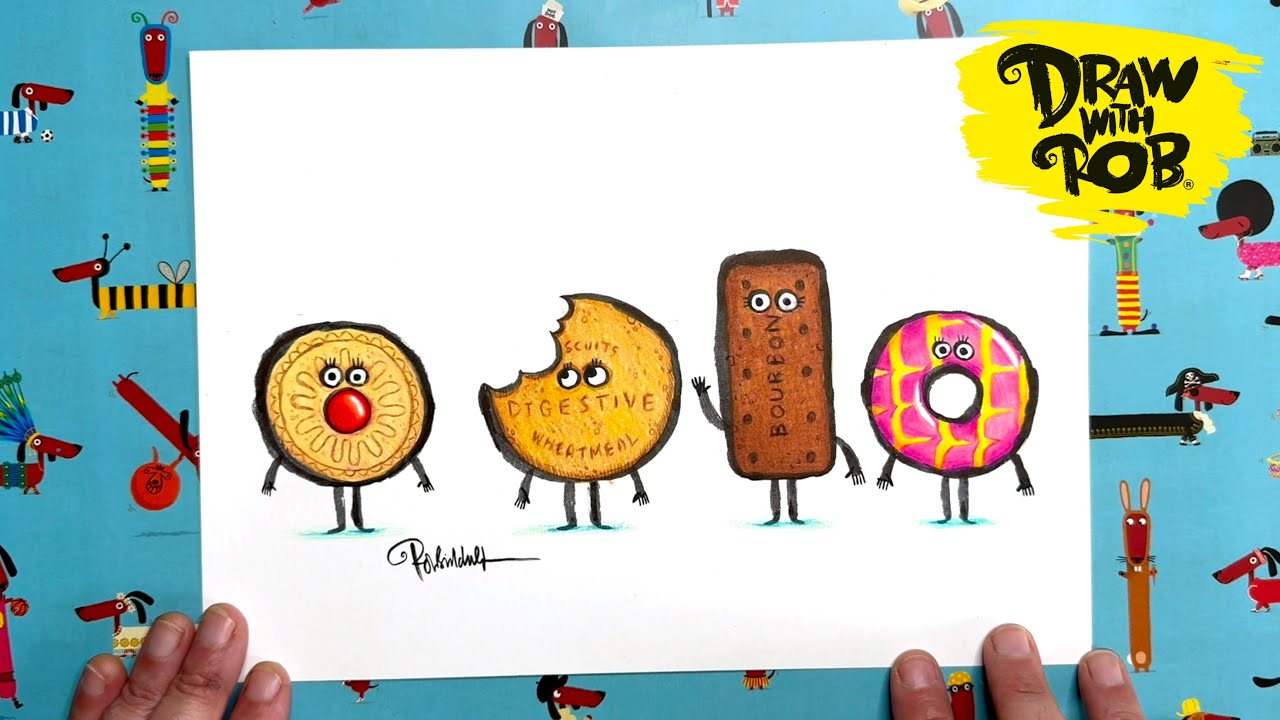 #DrawWithRob 174 Biscuits