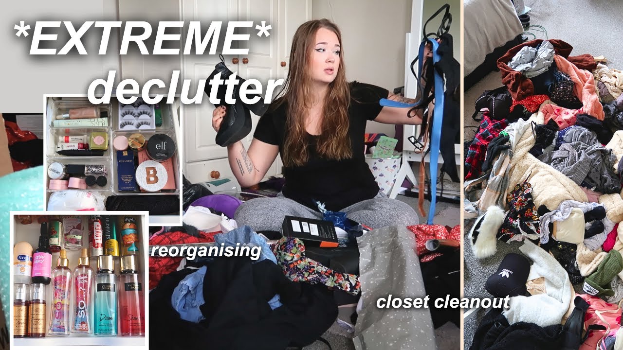 THROWING OUT EVERTHING I OWN | decluttering & organising | moving vlog #1