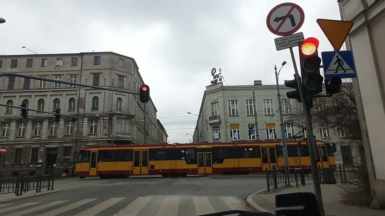 Poland - Driving - A ride from Netto parking in Łódź to Zielony Rynek, November 2025