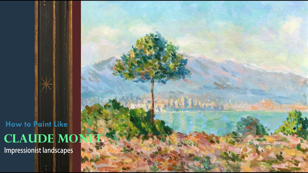 How to paint like Monet with acrylics | Impressionist Landscape