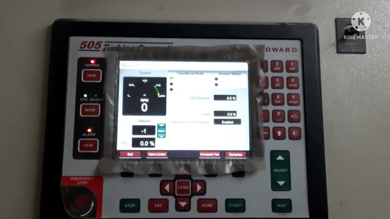505 turbine control Woodward governor parameters