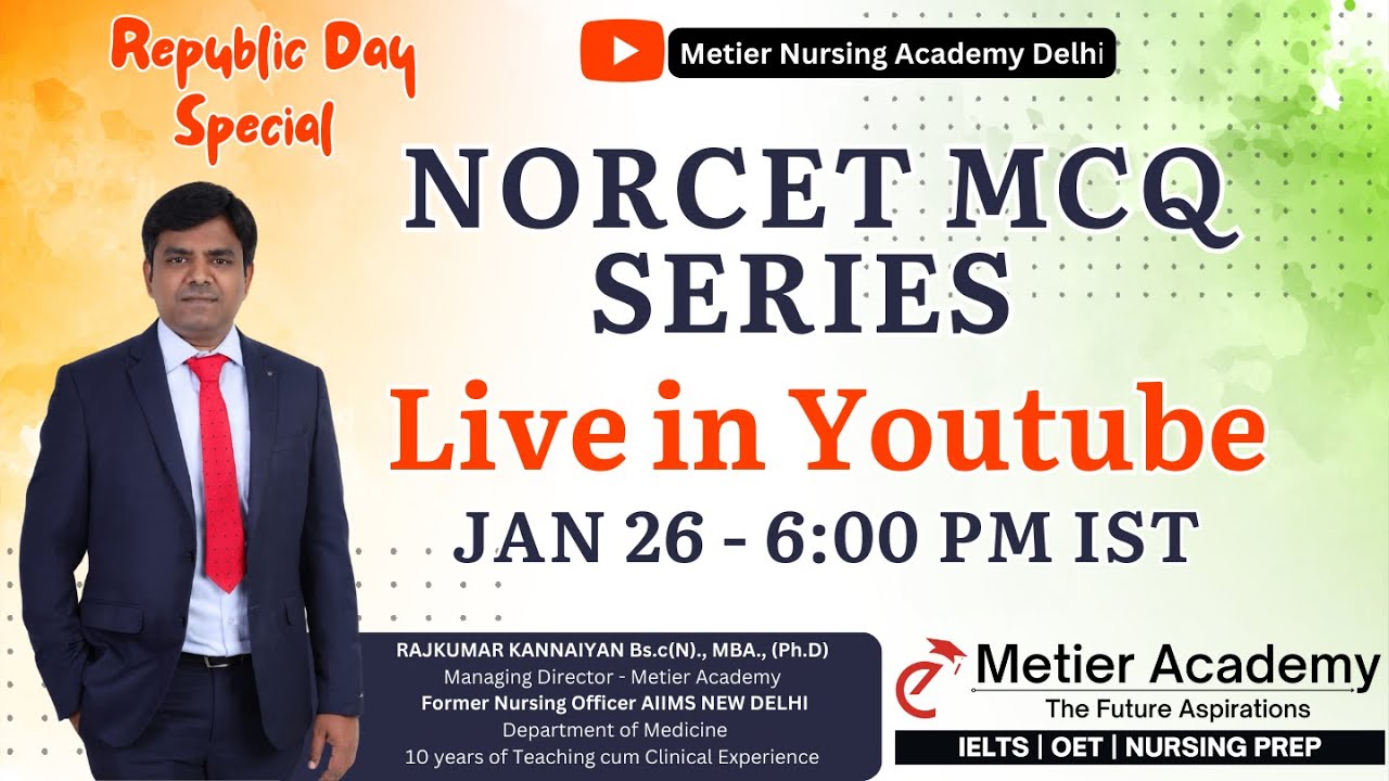 NORCET 6 MCQ Series | Nursing Officer | Metier academy