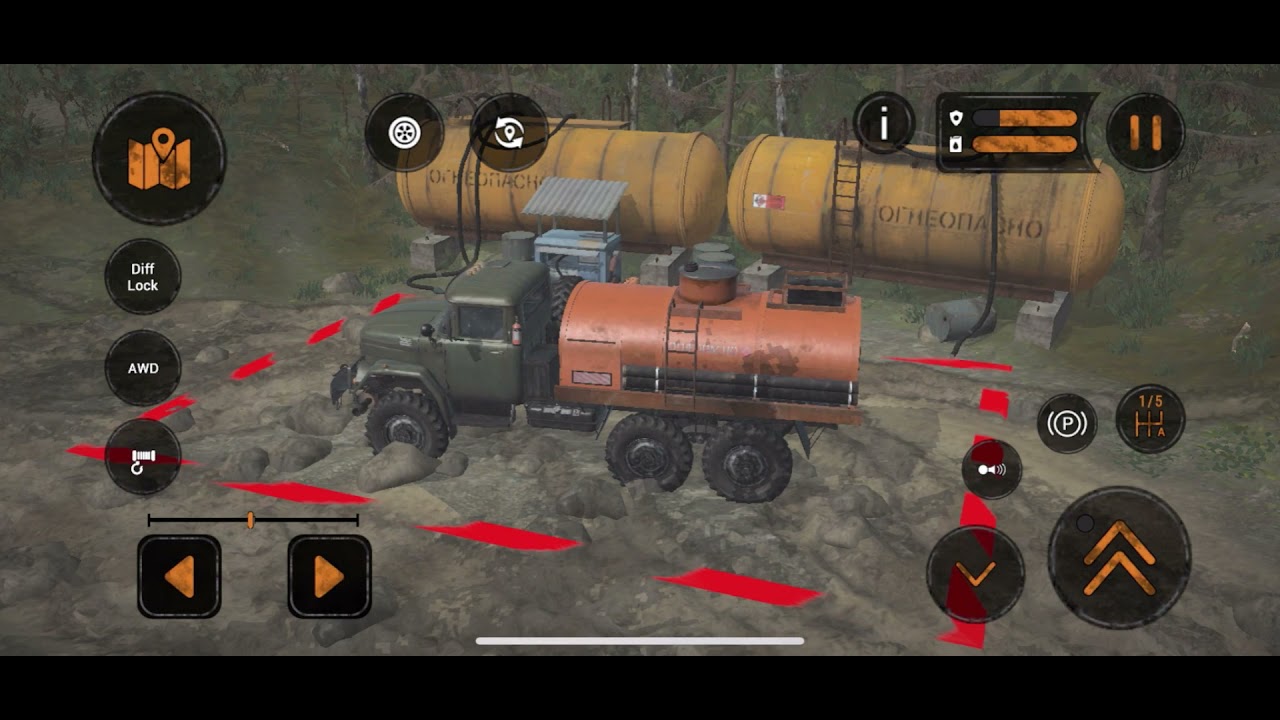 Mudrunner Gameplay Mission (Repair & Fuel)