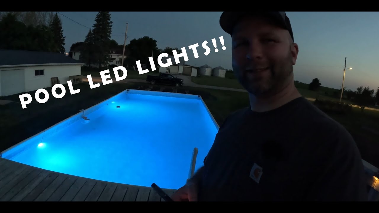 Bestway Above Ground Pool Lit Up By Amazing Lylmle Led Lights!