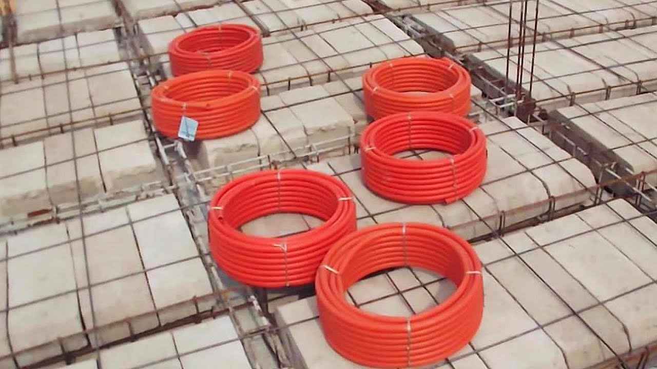 Electrical Conduits And Grids Of Rebar On Hourdi Blocks