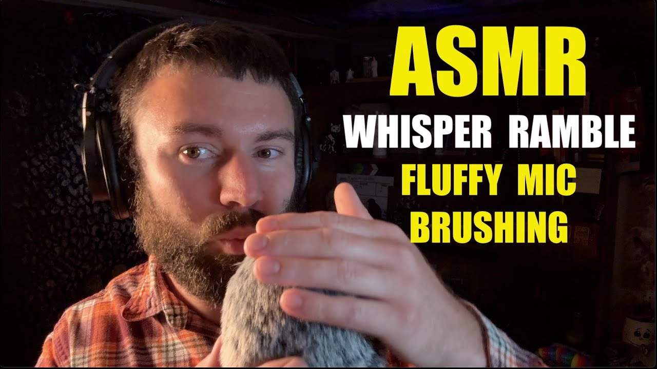 ASMR Whisper Ramble & Fluffy Mic Brushing (Telling You About My Shed)