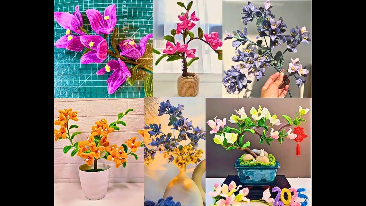 DIY with Pipe Cleaners -  How to make Bougainvillea flower