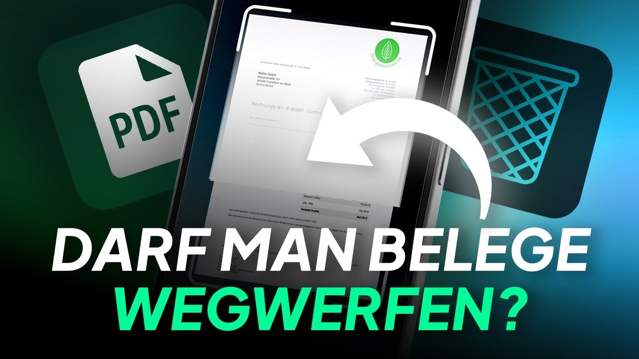 Digitale Buchhaltung: Darf man Belege nach dem Scannen wegschmeißen?