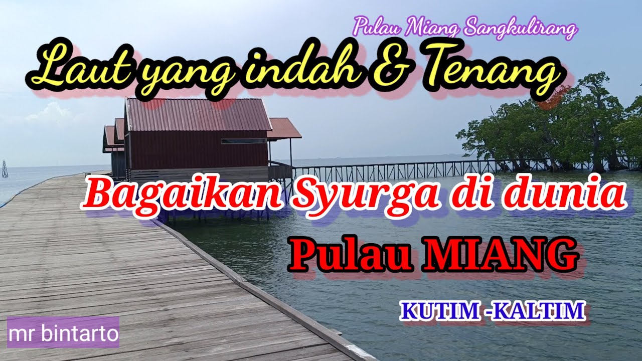 Wisata laut,Wisata kampung bahari Pulau Miang Sangkulirang.Pulau yg indah ditengah laut yang tenang.