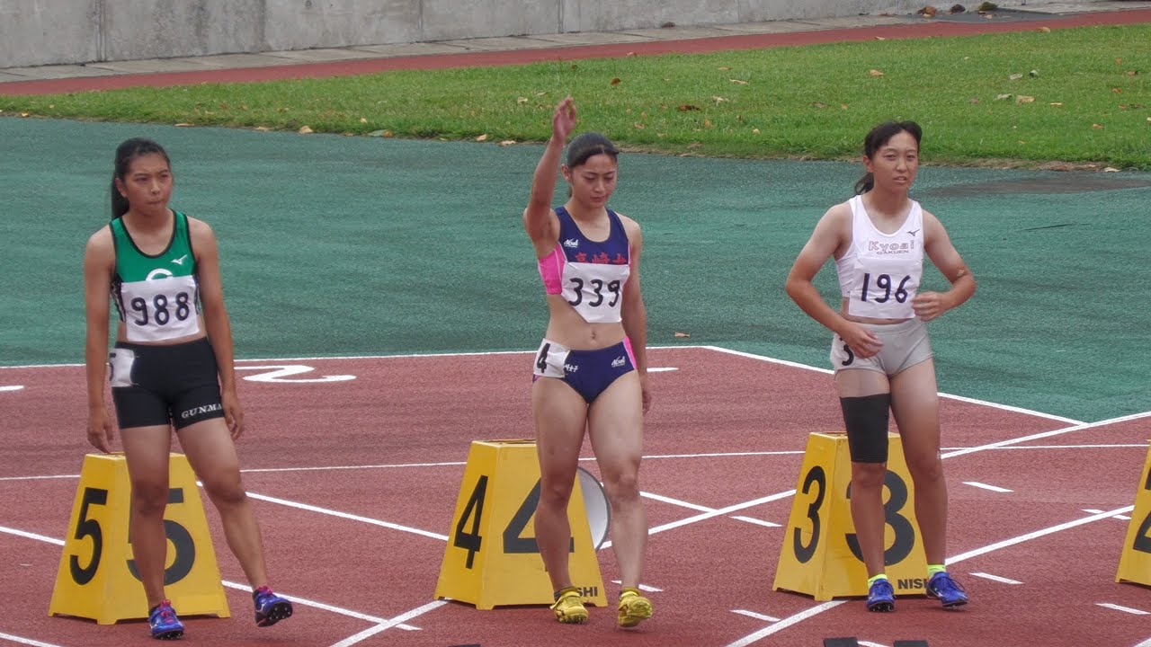 群馬県高校新人陸上 女子100m 準決勝  Rookie's Track meet of H.S. in Gunma Pref. Women's 100m Semi finals