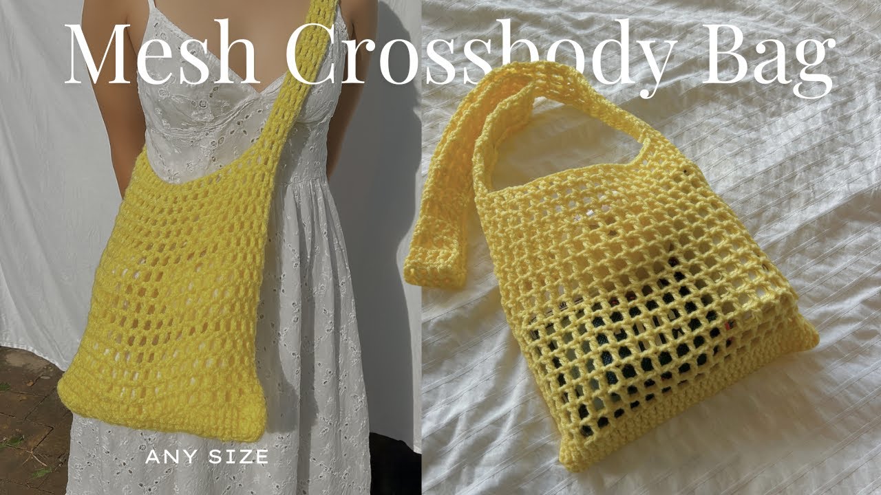 How to crochet the mesh crossbody bag | beginner friendly & practical