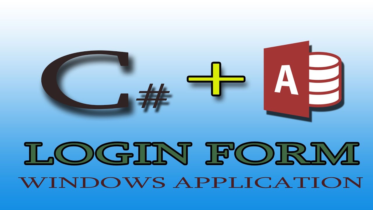 C# Login Form With Access Database Tagalog