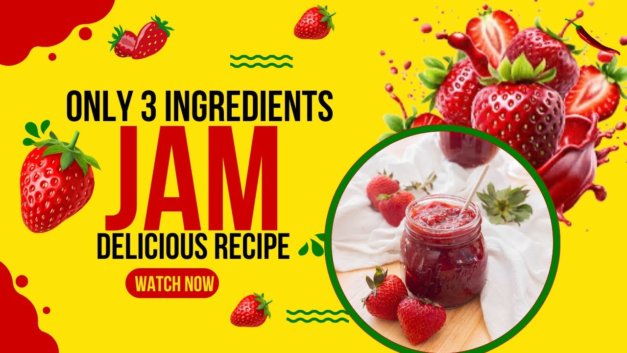 3-Ingredient Strawberry Jam for my son Neihaal! 🍓 No Pectin, Super Easy!