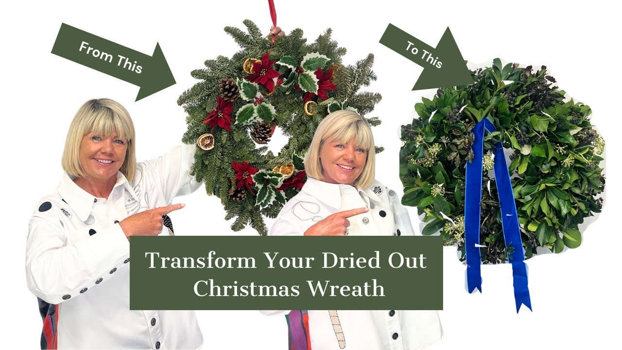 How to upcycle your Christmas Door Wreath into a Luxury Winter Door Wreath