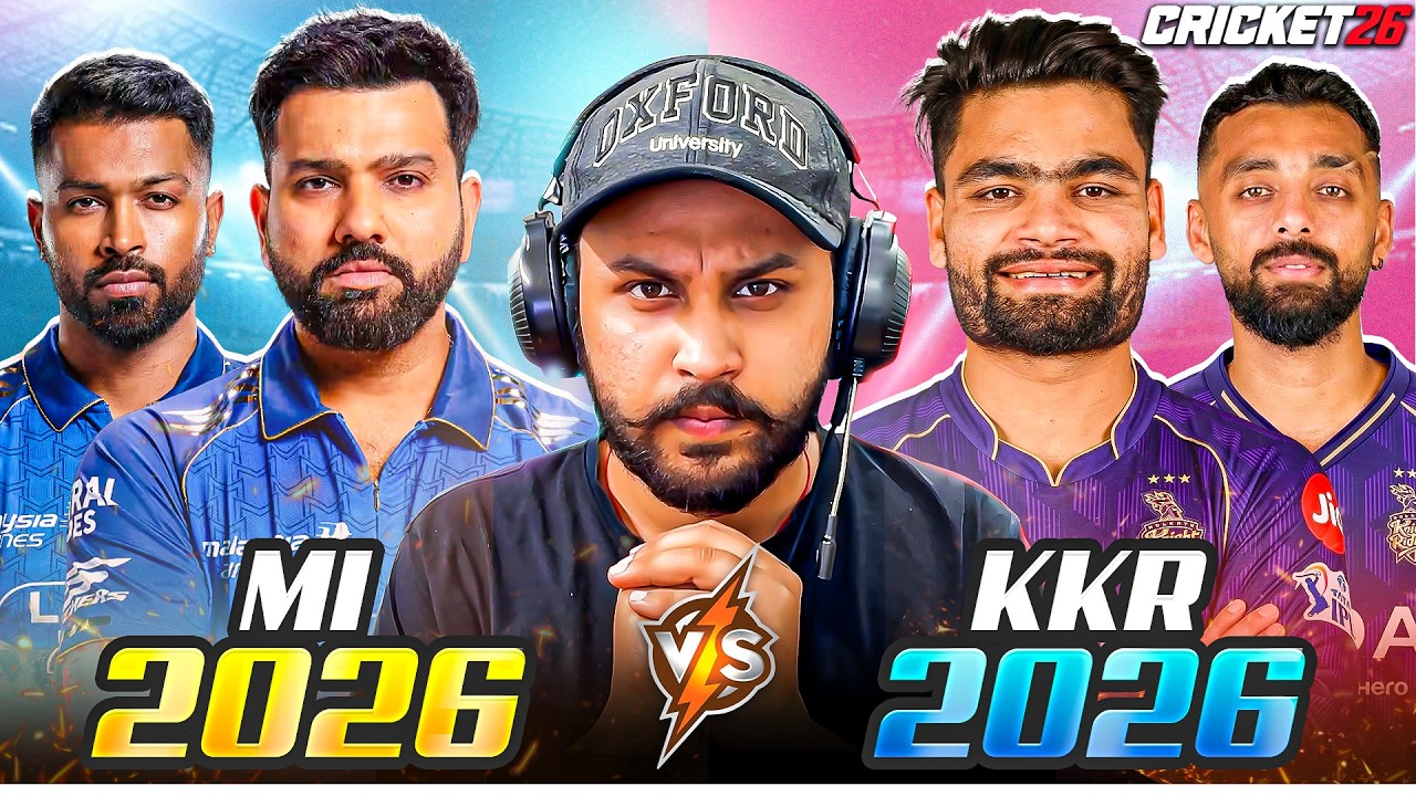 MI 🆚 KKR IPL 2026 ! Rohit Sharma 0* 🥲 Cricket 26