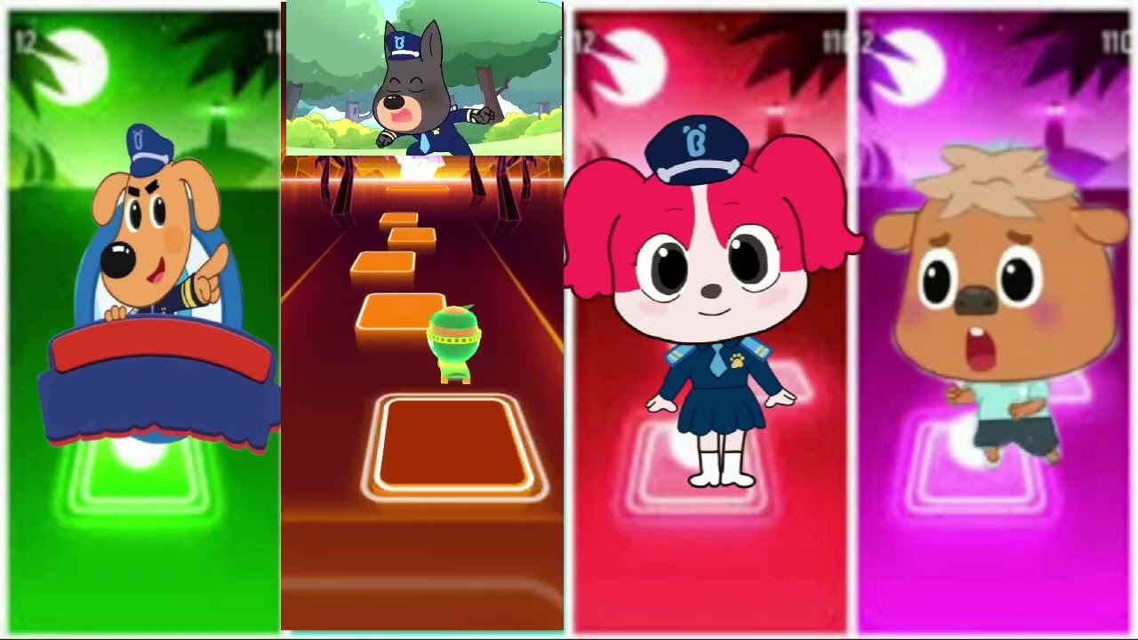 Sheriff Labrador 🆚Police Officer 🆚 Sheriff Papillon 🆚 Sheriff Labrador 🎶 Tiles Hop EDM Rush